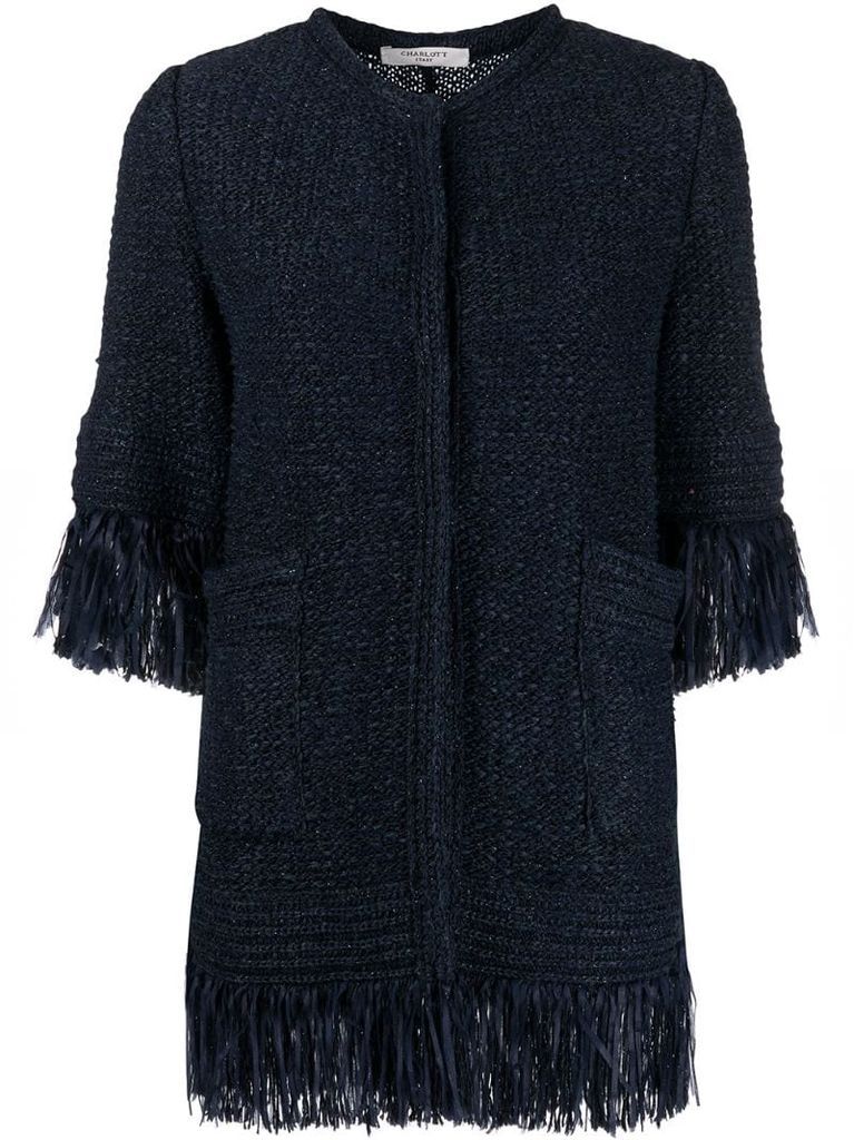 frayed tweed jacket