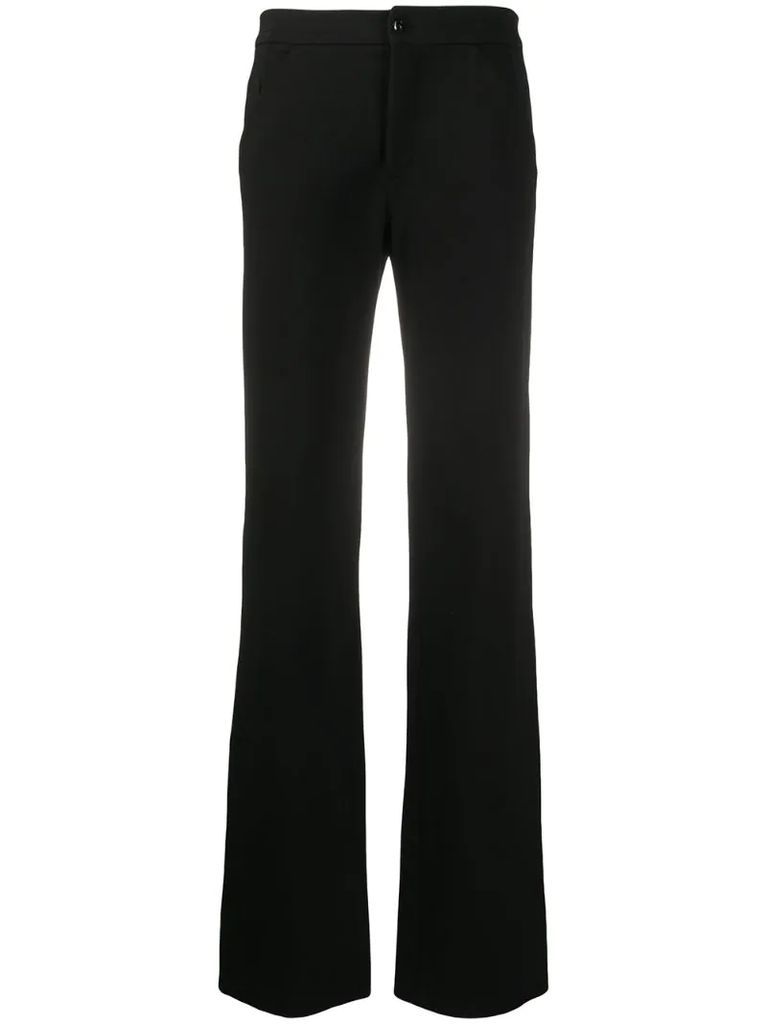 2000s high-waisted flared trousers