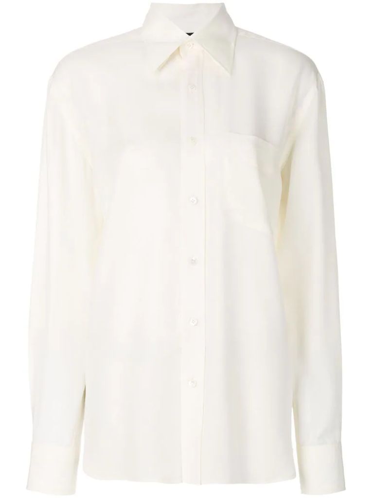 crepe buttoned shirt
