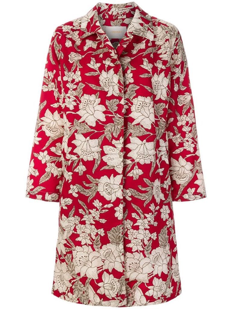 floral print coat