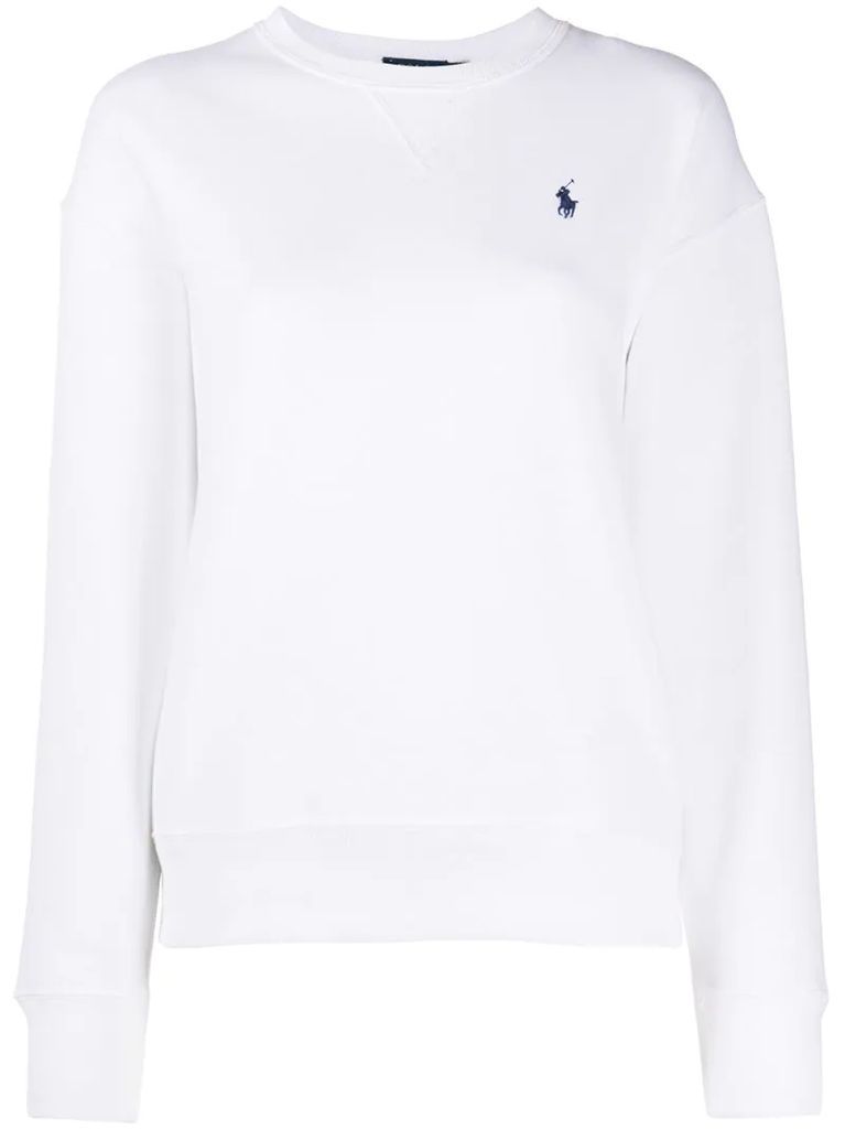 plain long-sleeve sweatshirt