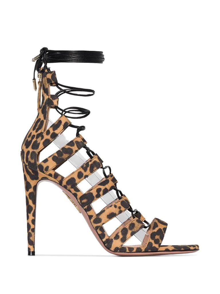 x Browns 50 Very Amazon 110mm leopard-print sandals