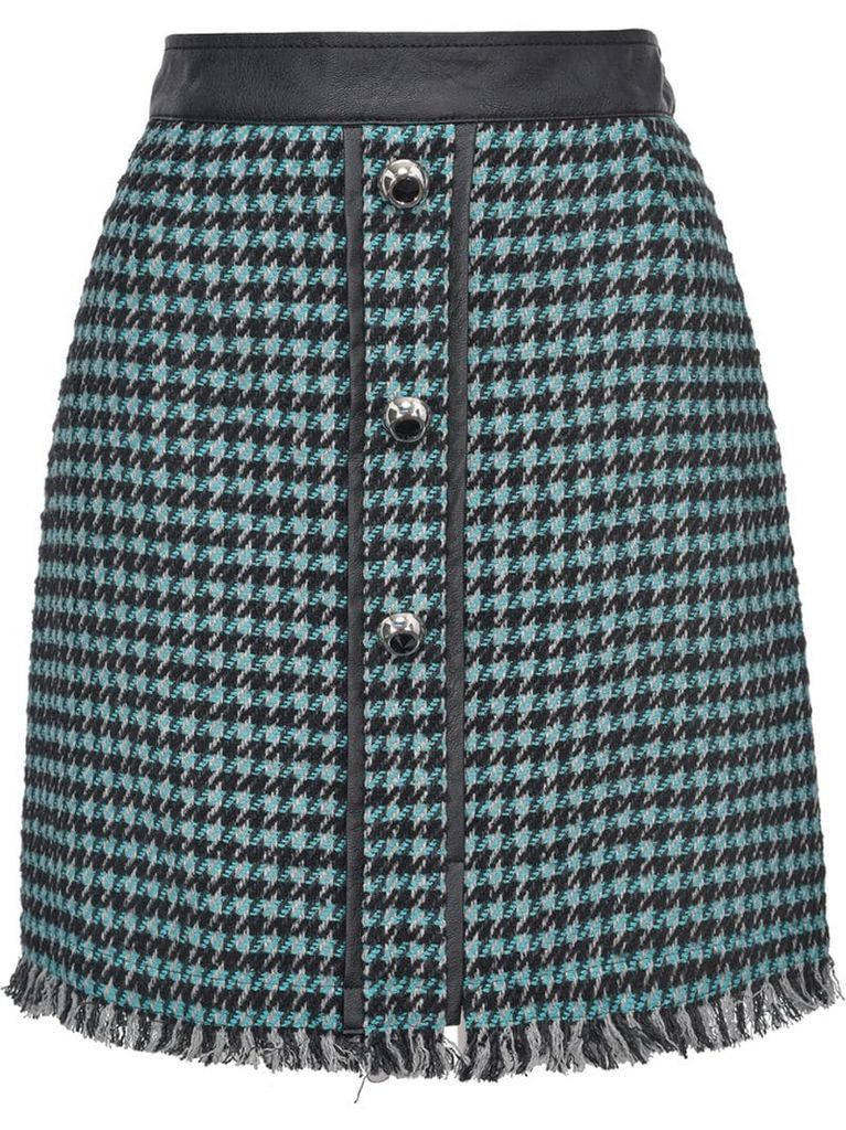 houndstooth tweed skirt