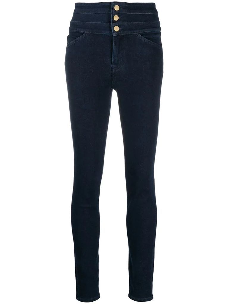 high-rise skinny jeans