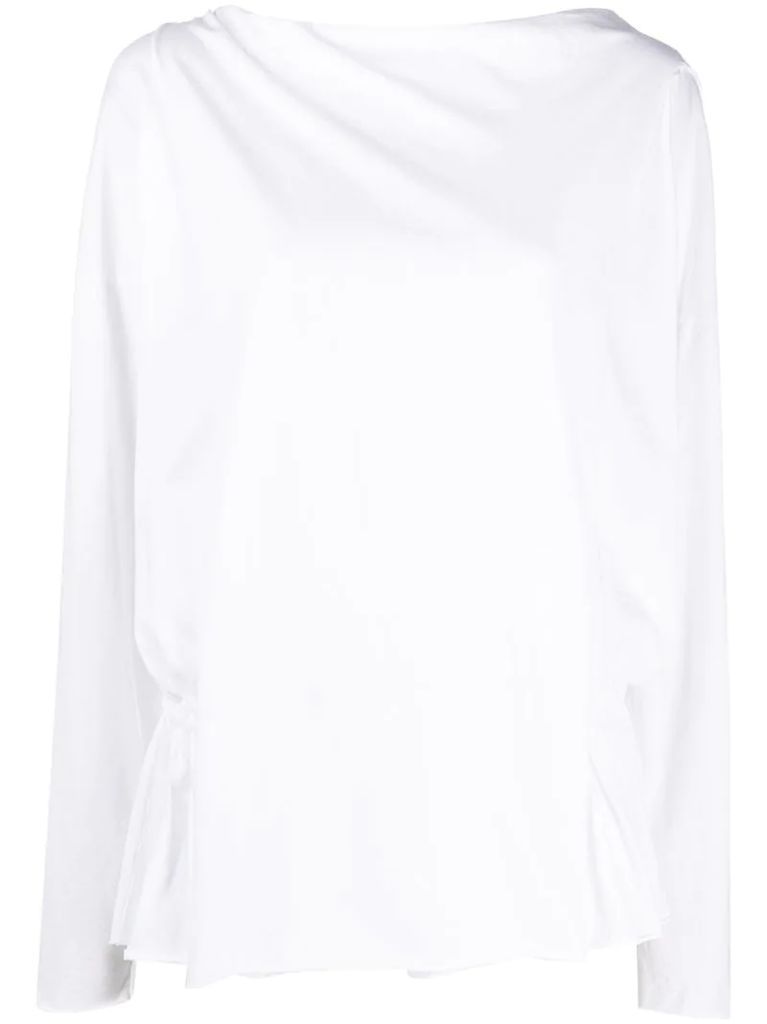 draped cotton blouse