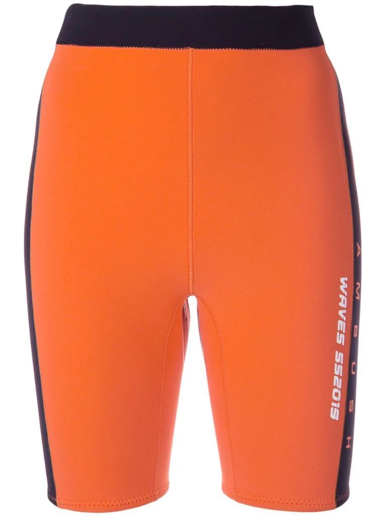two-tone cycling shorts