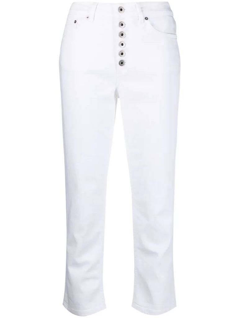cropped button-fly trousers