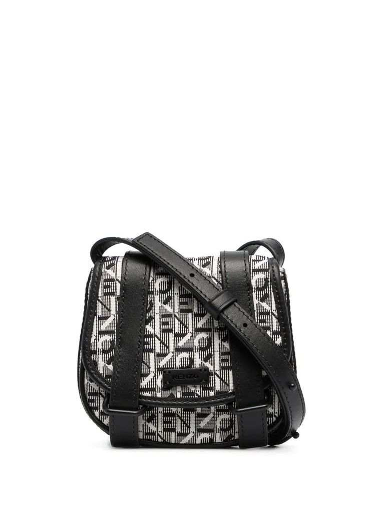 mini Courier jacquard crossbody bag