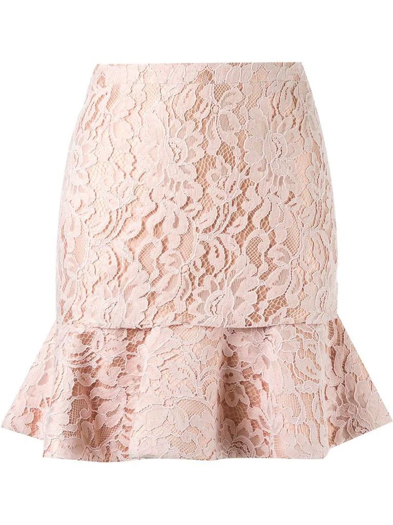 high waist lace skirt