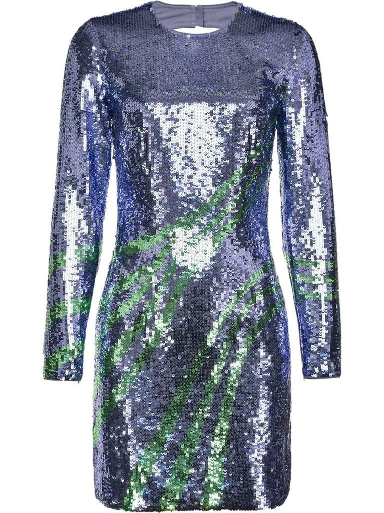 sequinned fitted dress