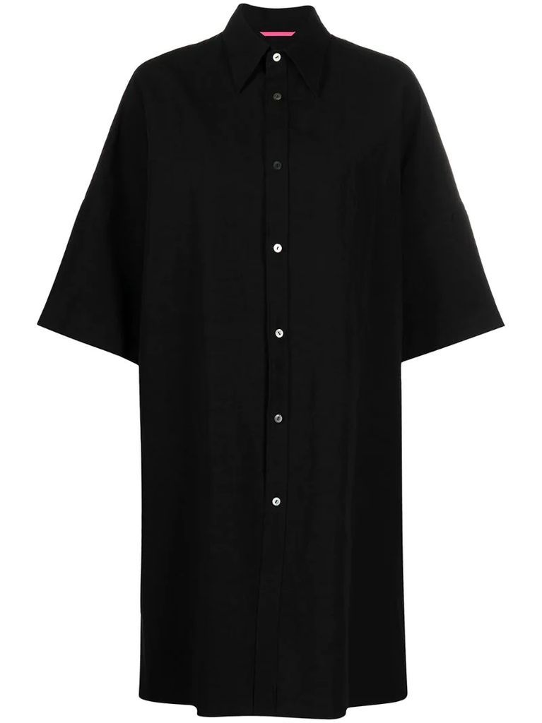 oversize short-sleeved shirt dress