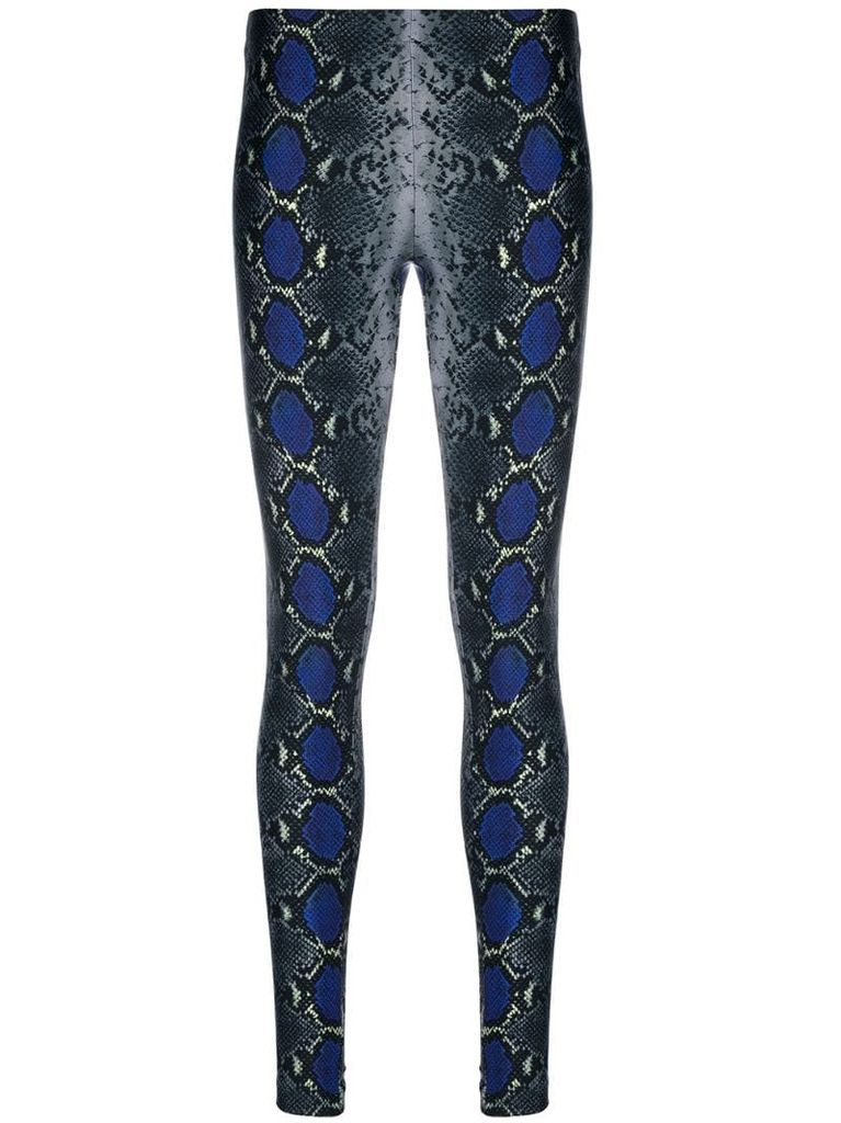 snakeskin-print leggings