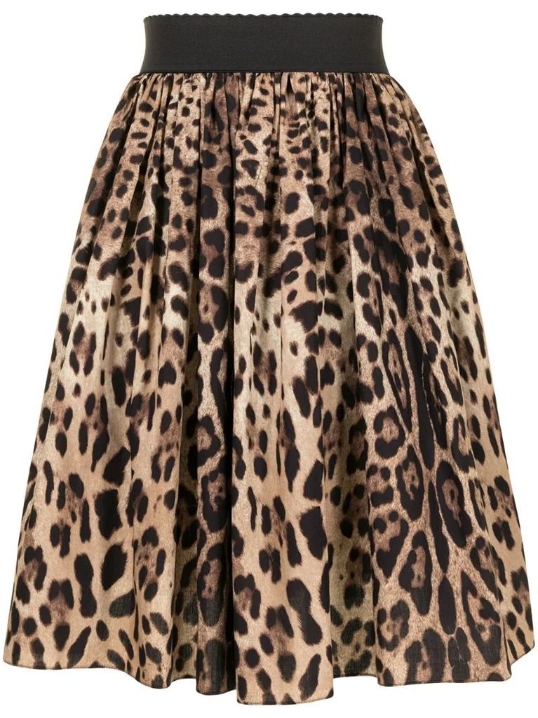 leopard-print skirt