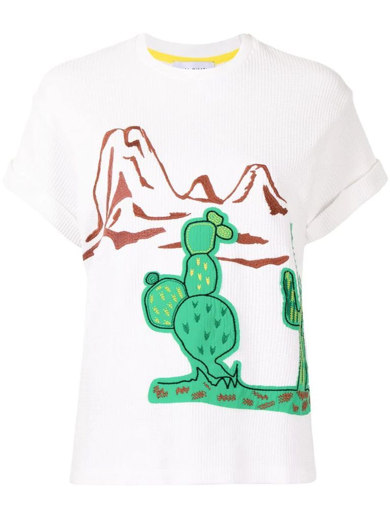 cactus print T-shirt