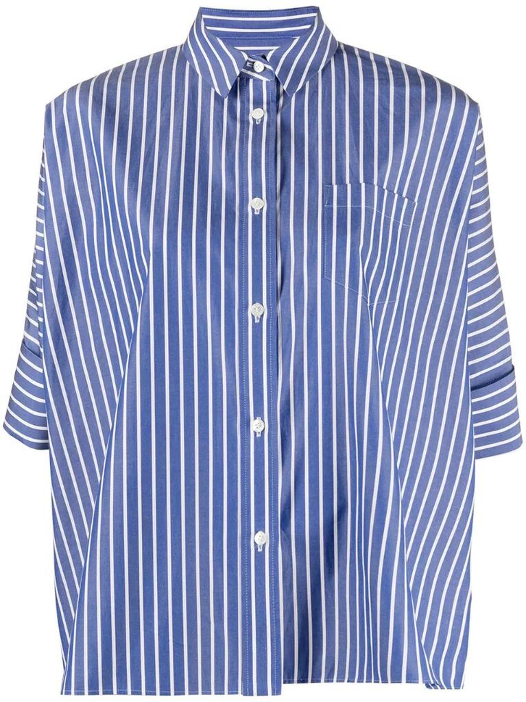 cropped striped shirt