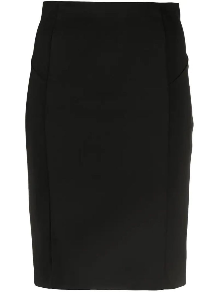 fitted mini pencil skirt