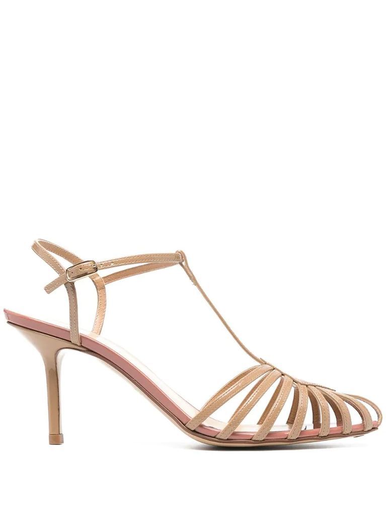 cut-out detail pointed toe sandals