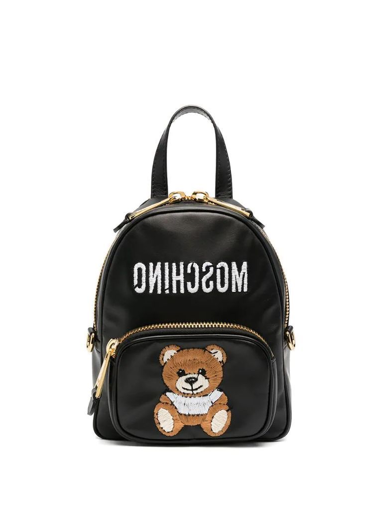 Teddy Bear embroidered backpack