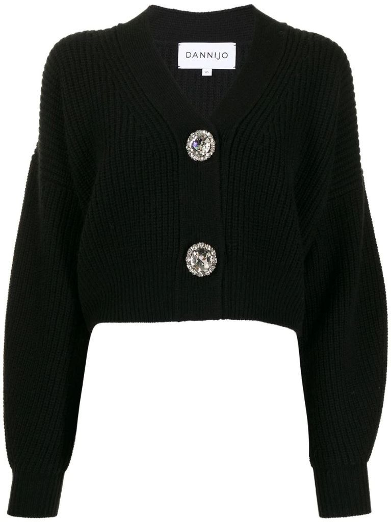 jewelled buttons cardigan
