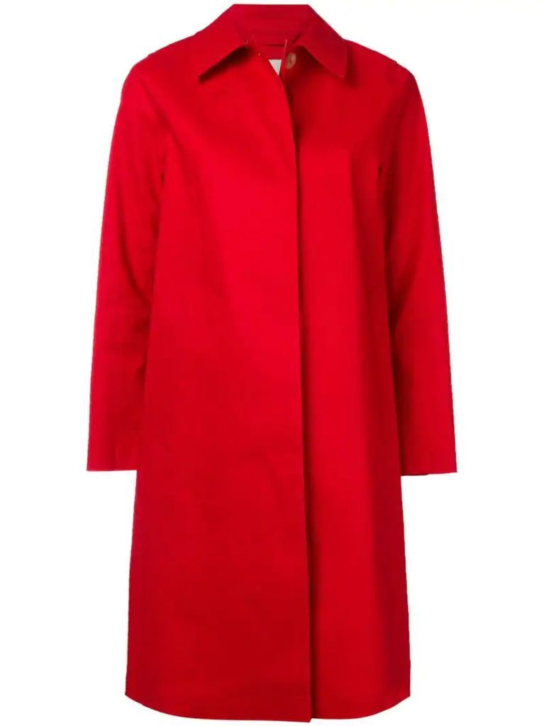 Berry Red Bonded Cotton Coat LR-020