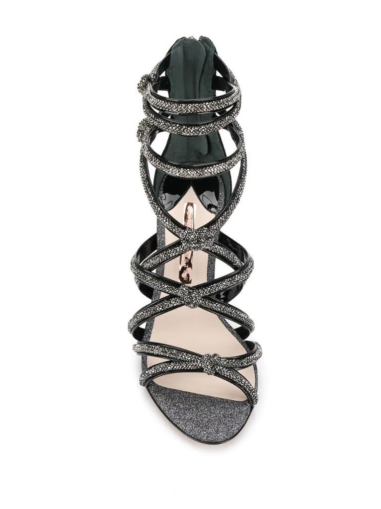 glitter-detail strappy sandals