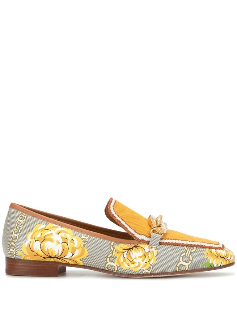 Jessa floral-pattern loafers