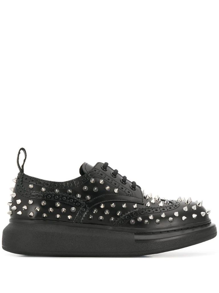 spike lace-up sneakers