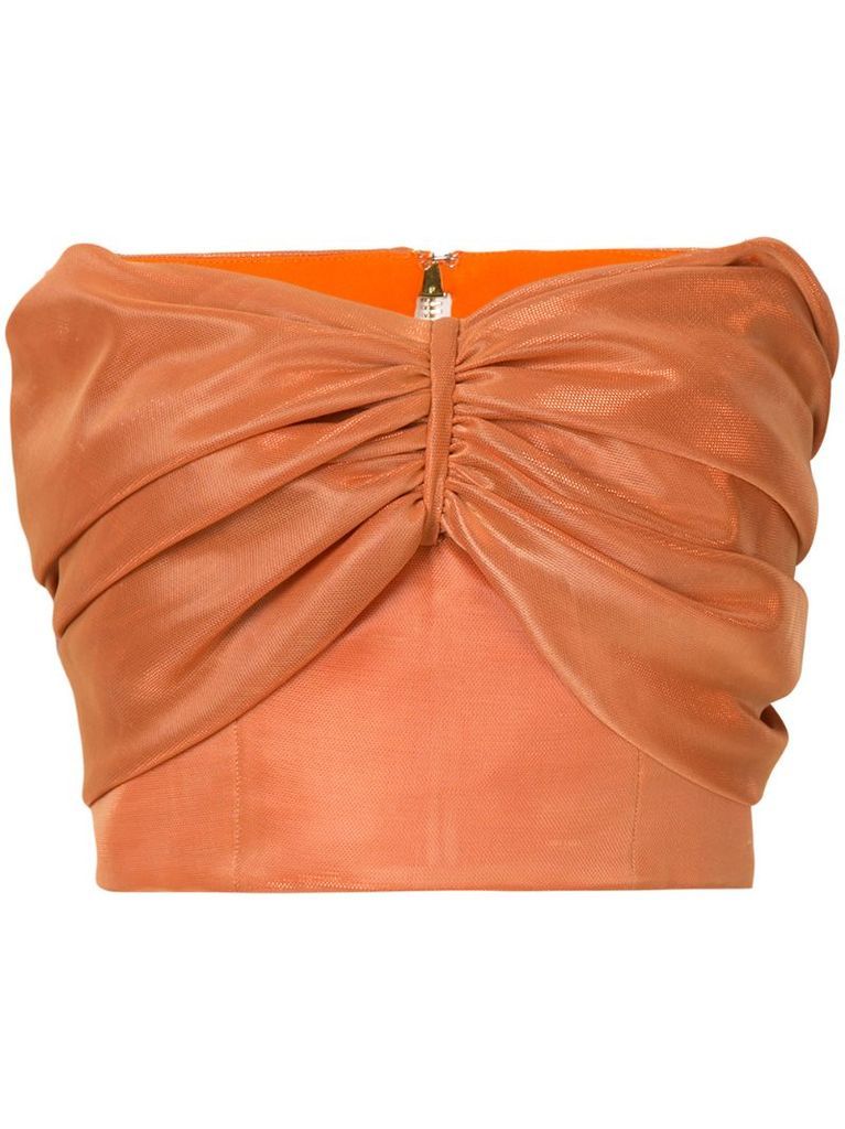 cropped strapless top