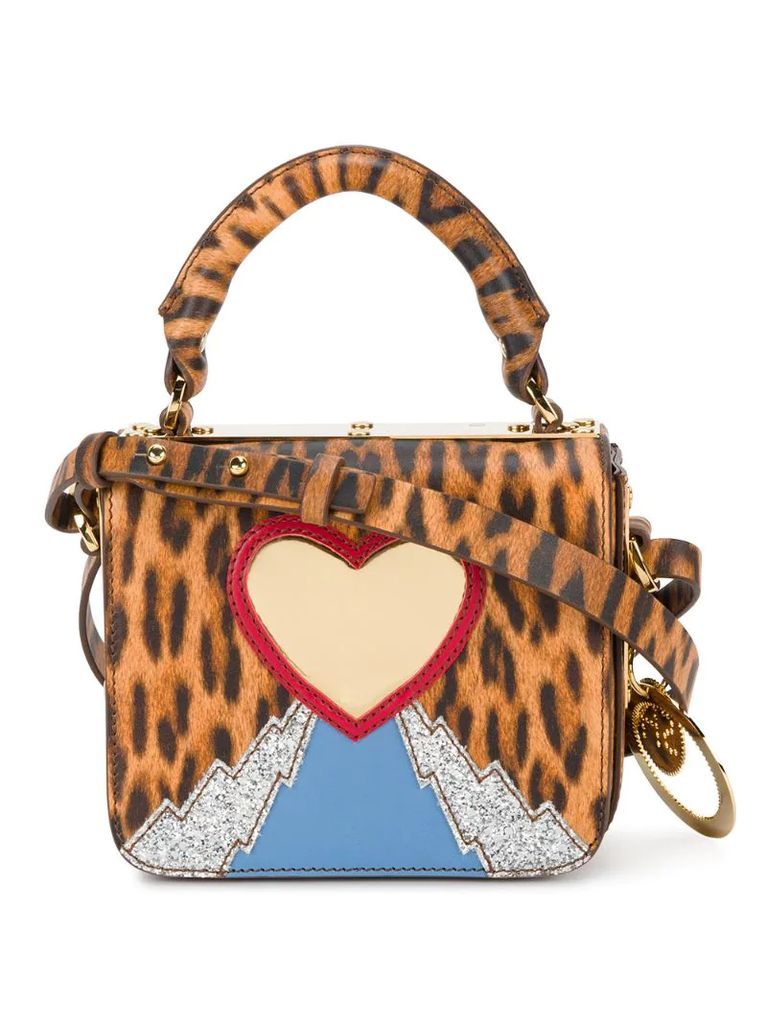 leopard heart mini bag