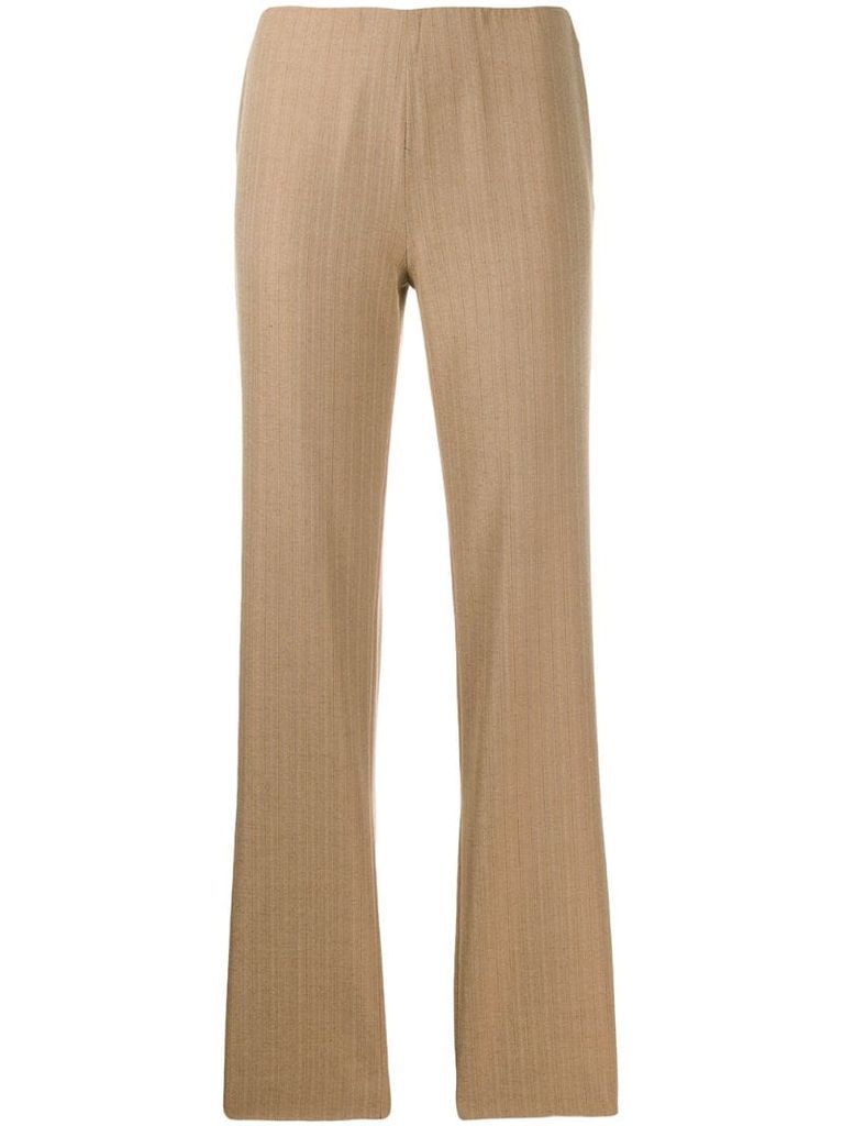 2000's pinstriped straight trousers