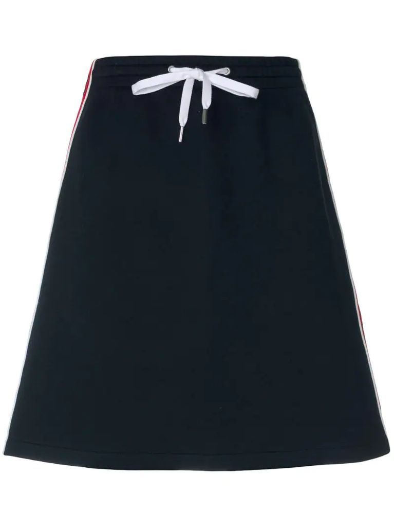 logo stripe detail skirt