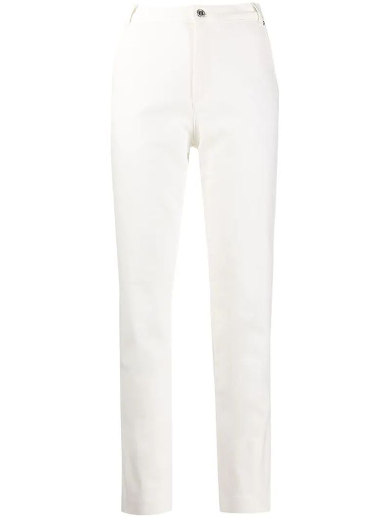 high-rise fitted trousers