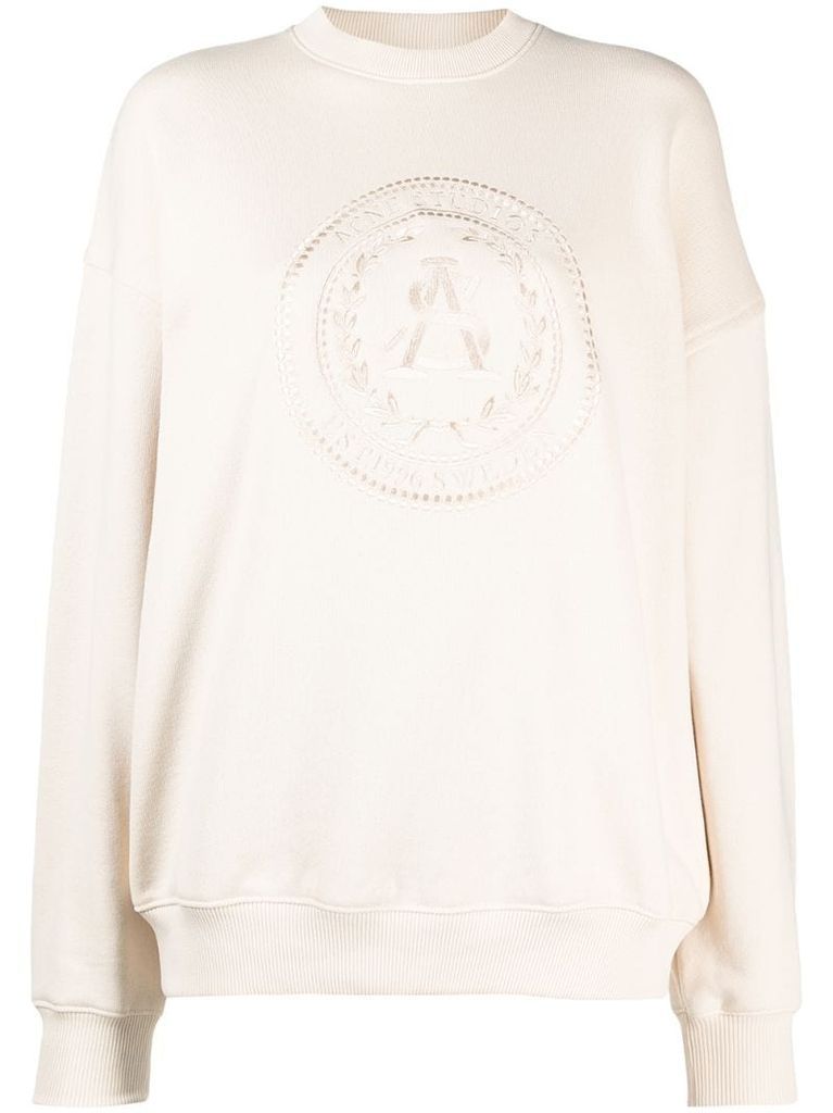 logo-embroidered organic-cotton sweatshirt