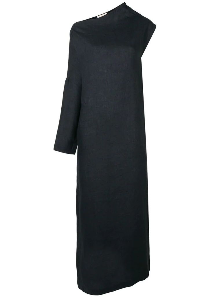 one-sleeve maxi dress