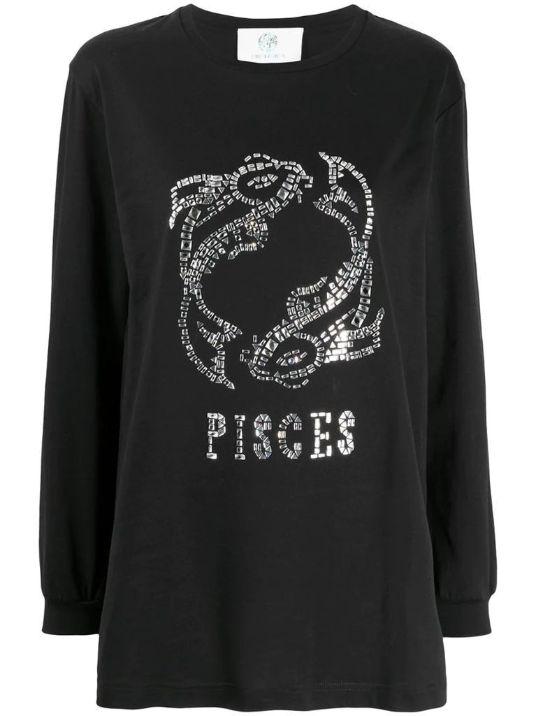 Pisces crystal-embellished sweatshirt