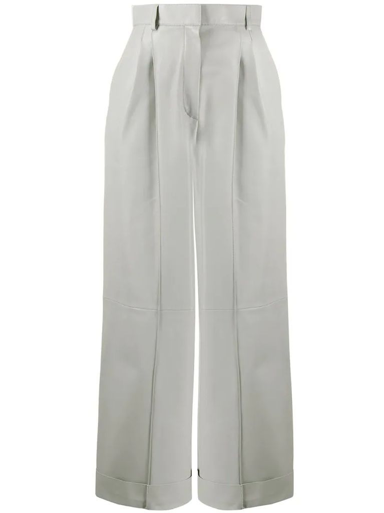 cropped panelled trousers