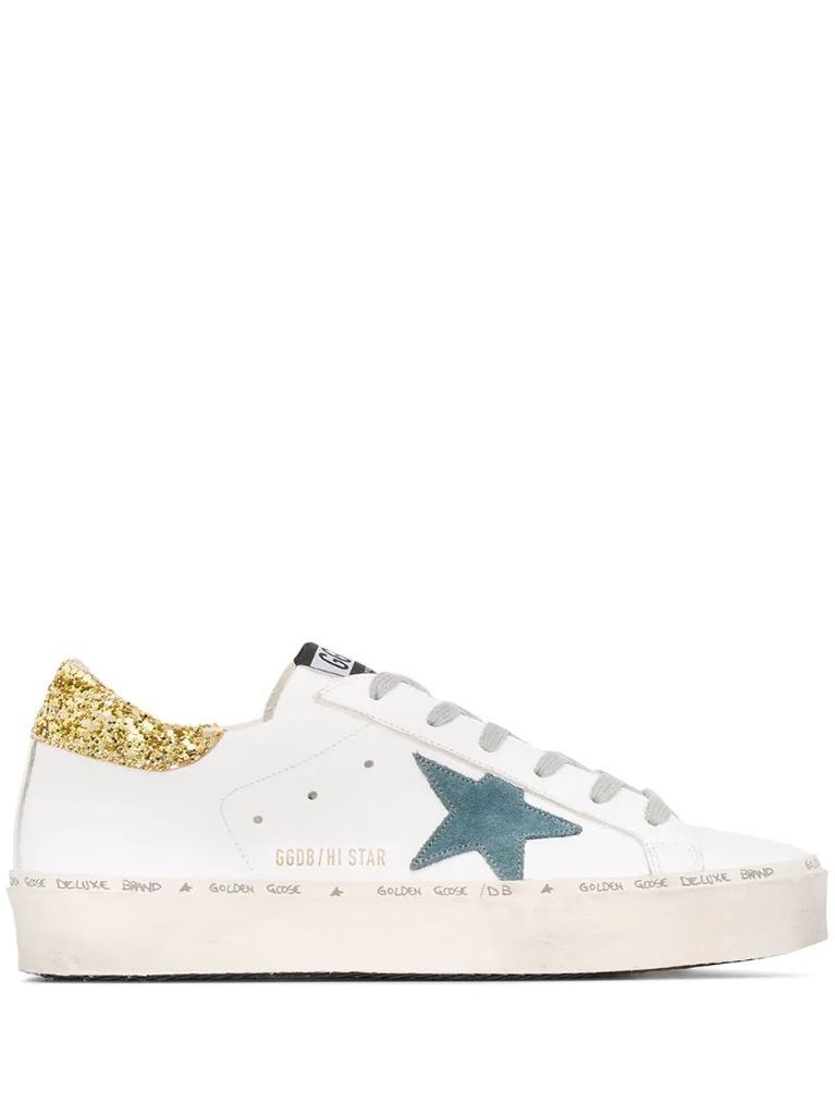 high star glitter sneakers