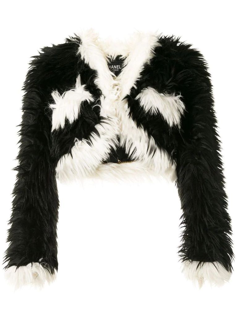 1994 cropped faux fur jacket