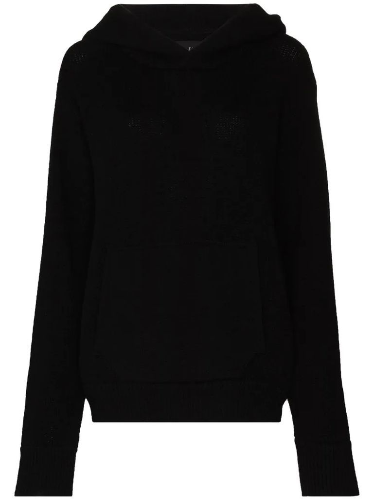 long-sleeve cashmere hoodie