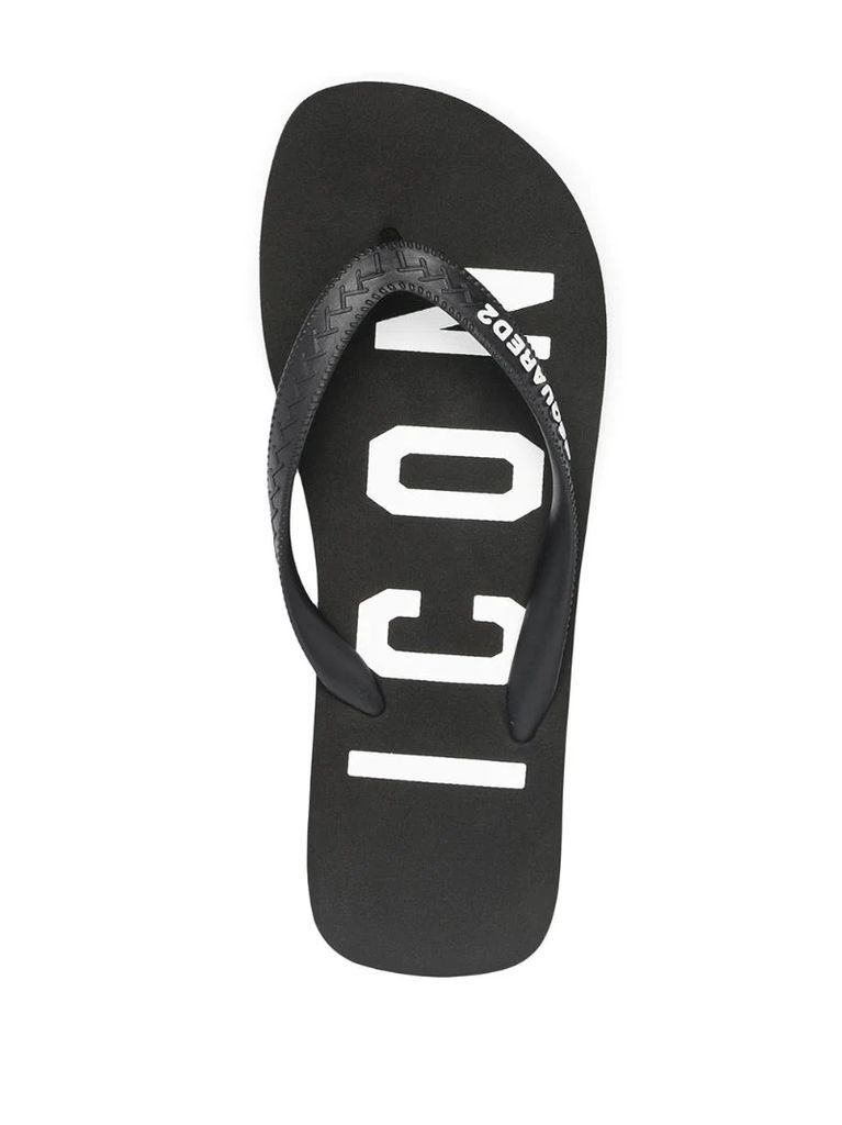 logo-strap flip flops