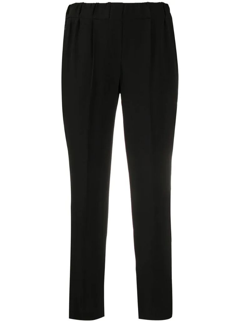 high waisted cropped trousers