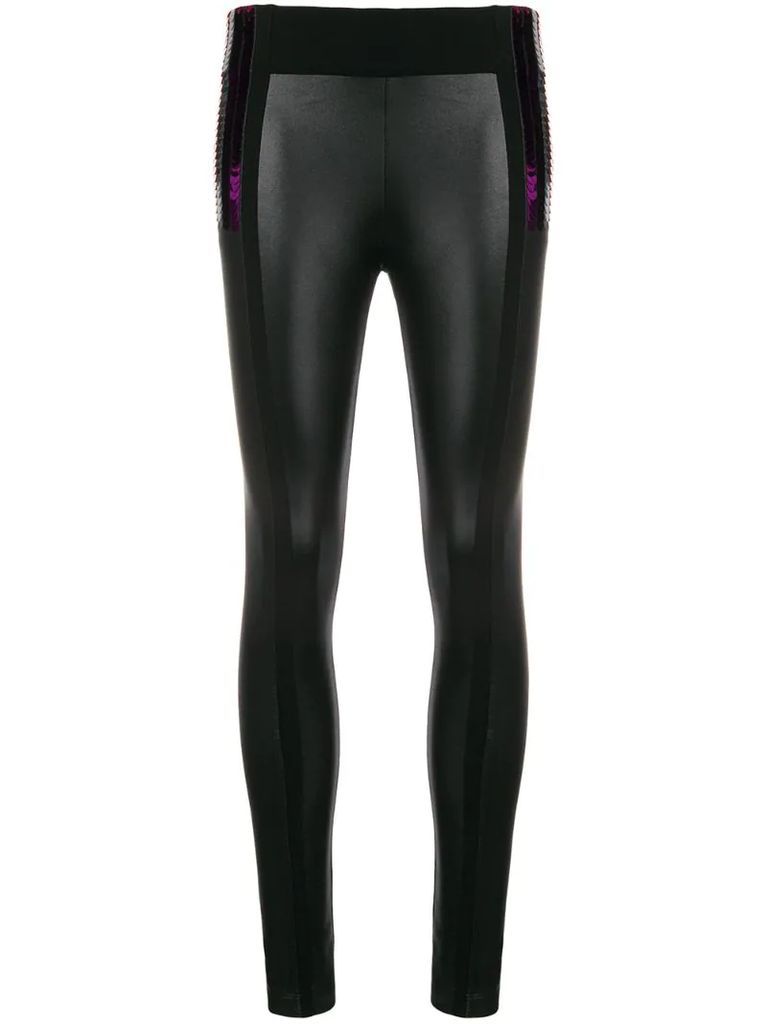 performance leggings with sequins