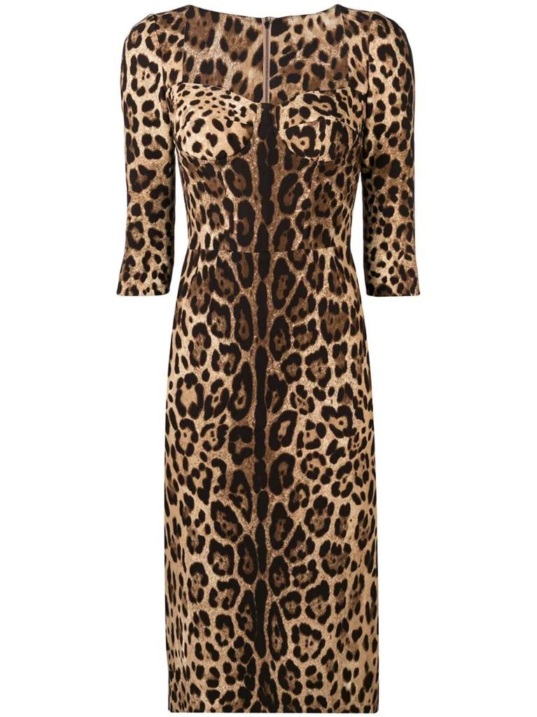 fitted leopard print dress