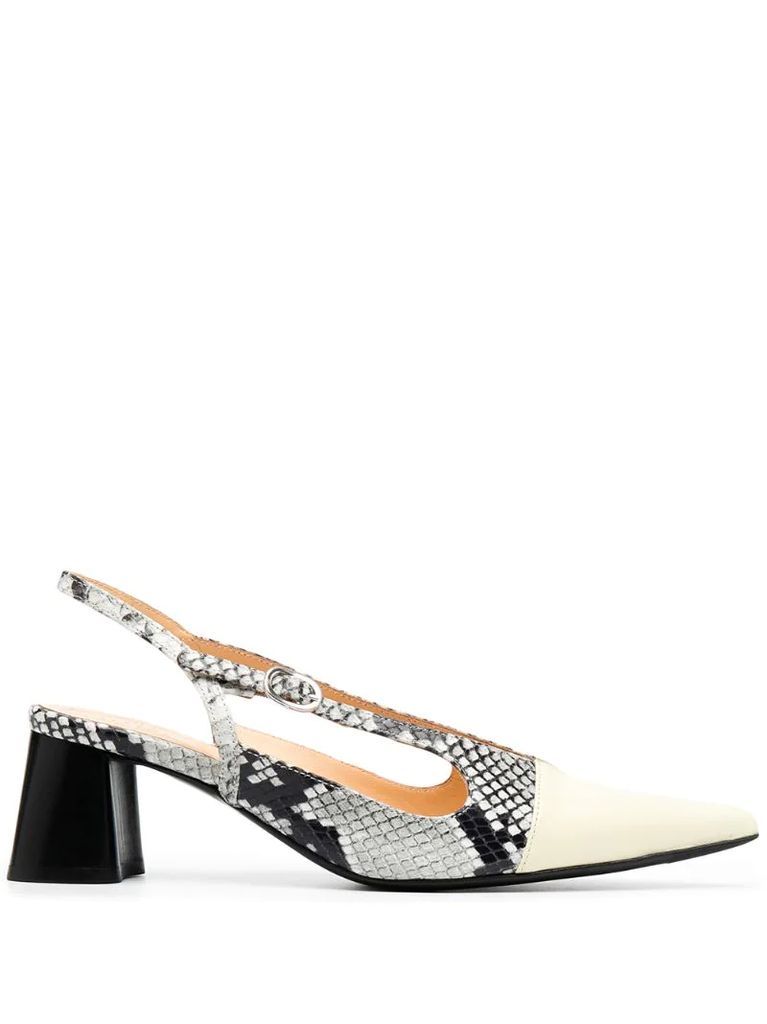 Diego snakeskin effect pumps