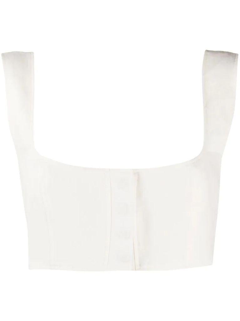 sleeveless cropped top