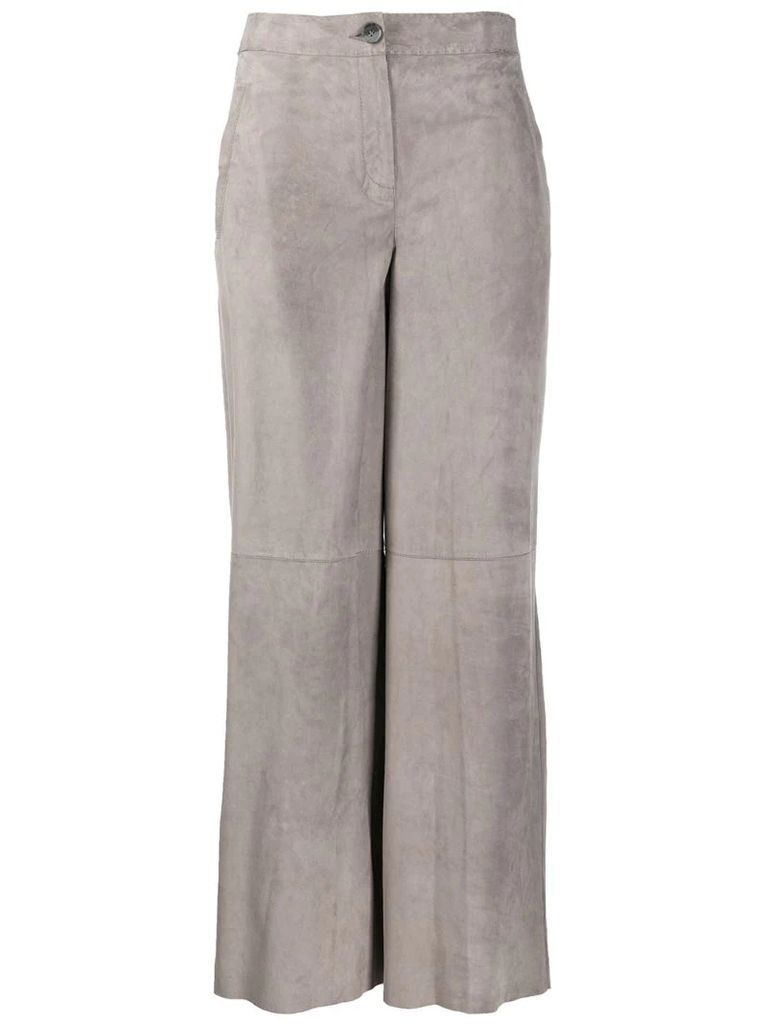 wide leg cropped trousers