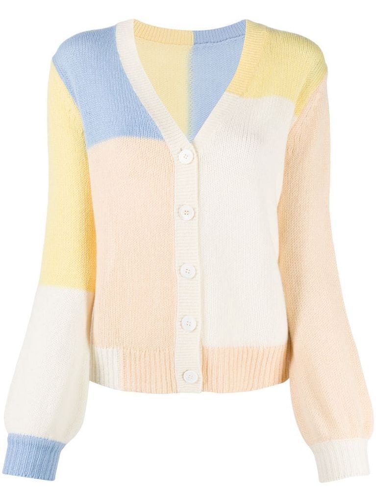 colour-block cashmere-blend jumper
