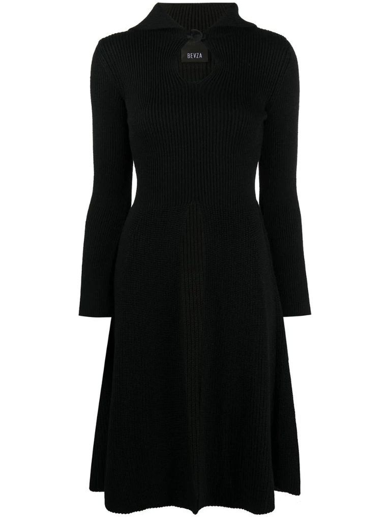 knitted flared dress