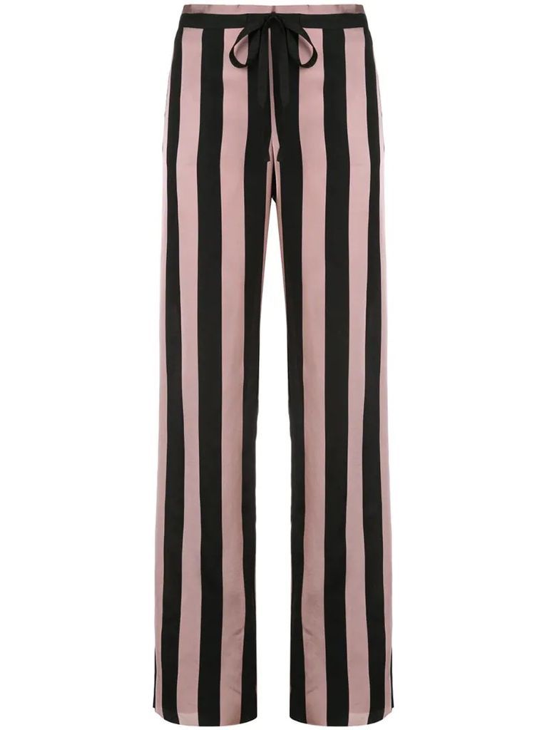 striped high waisted trousers