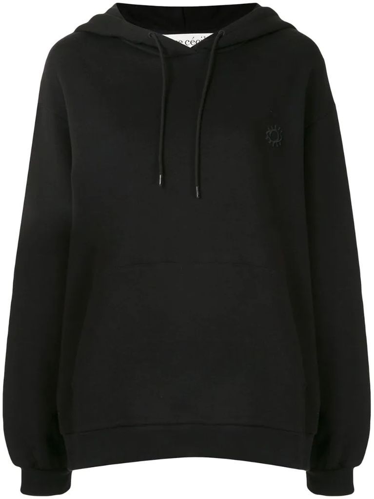 black slogan hoodie